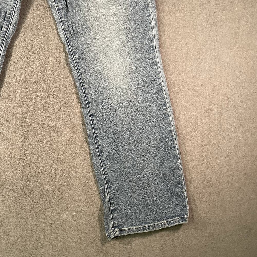 Levis 505 Jeans Womens Sz 14 Blue Straight Denim High Rise Stretch Medium Wash - Picture 2 of 10